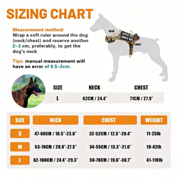Service Tactical Dog Harness Vest Seat Belt - Image 2