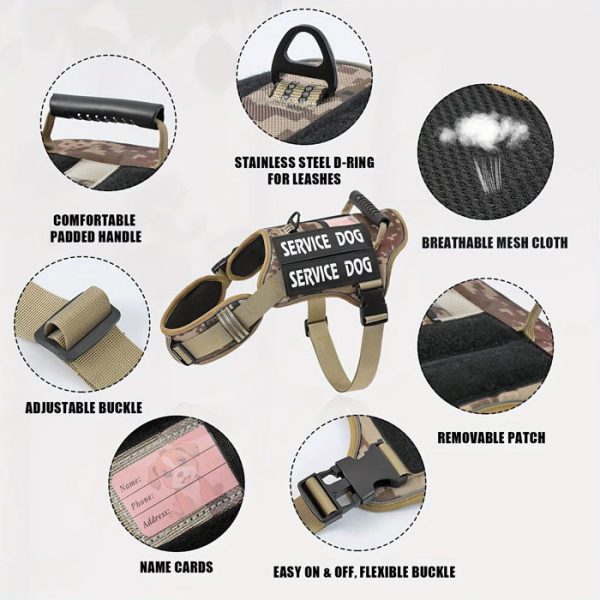 Service Tactical Dog Harness Vest Seat Belt - Image 3