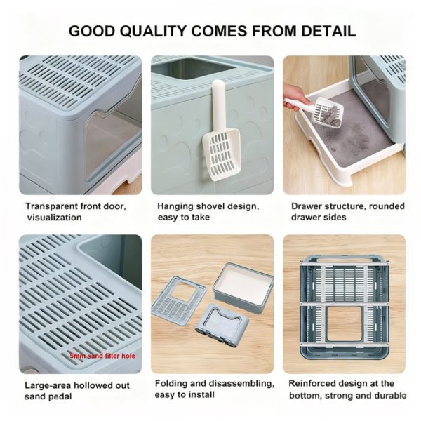 Best cat litter box: Enclosure with top exit - Image 2